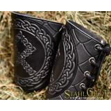 A Pair Leather Bracers Othala Rune 